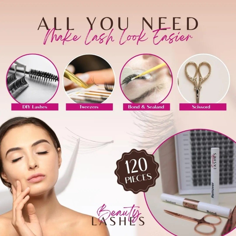 Kit De Extensiones De Pestañas Beauty Lashes By Gentile Stor