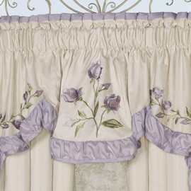 Touch of Class Lavender Rose Insert Valance Window Treatment