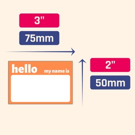 500 Pieces - Hello My Name is Stickers, Name Tag Labels - 5 Colors