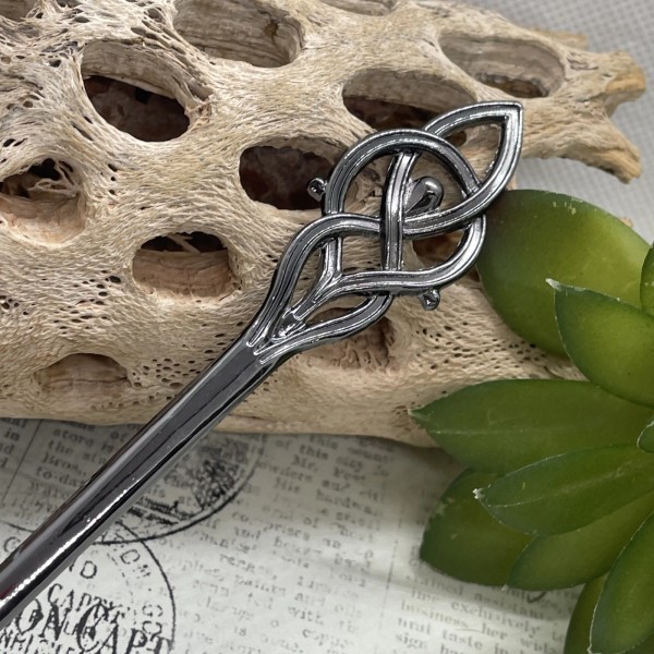 Unbranded Norse Dark Silver Celtic Hair Stick Viking Knot Pin