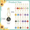LiQunSweet 52 pcs Letter Theme Enamel Alloy Stitch Markers A~Z