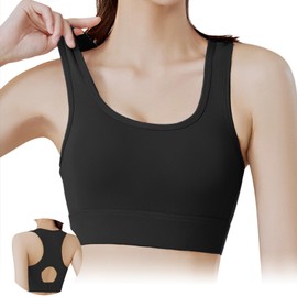 APIKIE Sports Bra, Bra, Non-Swaying, X Structure, Strange Stability, 2.0 inches (5 cm) Chest Won't Sway, Fitness Bra, Sports Bra, Yoga Bra, Wireless, Removable Padding, Yoga Wear, Sweat Absorbent,