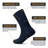 SMG® Mens 12 Pair Pack Cotton Casual Smart Design Contrast