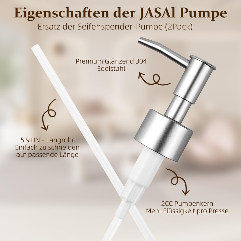 Pack of 2 Soap Dispenser Pump Head Replacement Pump, Plastic