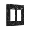 Black Geometry Double Decorator Wall Plate 2 Gang Rocker Light