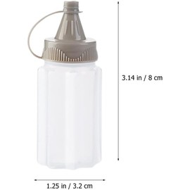 4Pcs White Plastic Squeeze Condiment Bottles,Salad Dressing Container for Lunch, Ketchup Honey Bottle,BBQ, Mini Sauce Jam Squeeze Bottle, Camping Squeeze Bottles Condiment Container for Kitchen Use