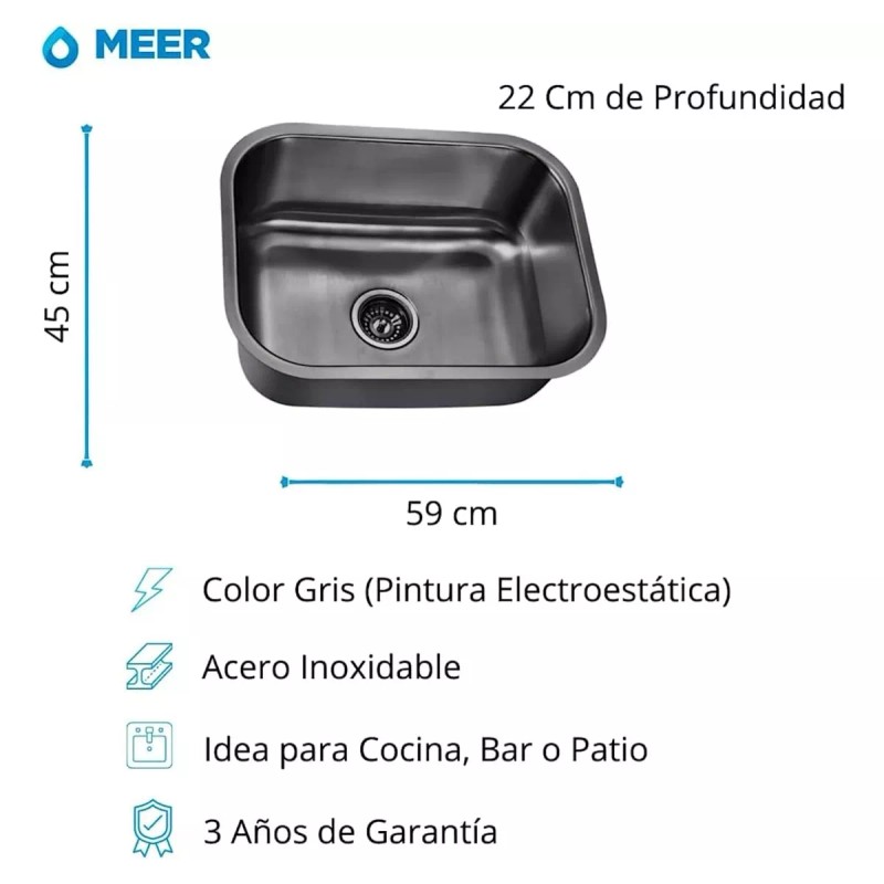 Meer Tarja Sencilla Para Submontar Con Kit De Instalación