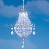 Collections Etc Solar Powered Blue Chandelier Garden Mobile NO SIZE