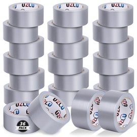 Duct Tape Bulk, Grey Duct Tape Heavy Duty, 36 Rolls x 20 Yard x 1.88 Inch Per Roll, Flexible, No Residue, All-Weather and Tear by Hand, Bulk Value for Indoor & Outdoor Repairs, Industrial Use