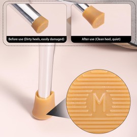 Heel Caps for High Heels, 8 Pairs Heel Stoppers for High Heels 4 Sizes Highheel Protectors Anti-Slip HeelReplacement Tips for Wedding, Grass, Gravel, Wetlands Outdoor Events (Black, Apricot)