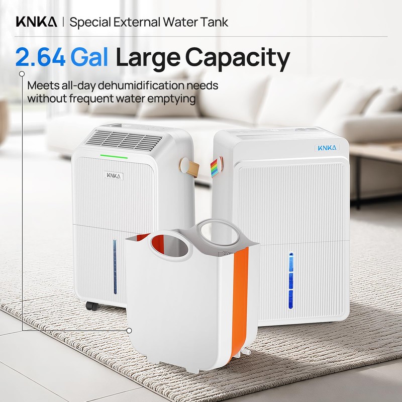 2.64 Gal External Water Tank with Drain Hose for Dehumidifier