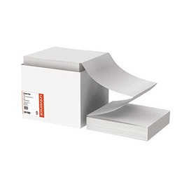 TableTop King UNV15802 9 1/2" x 11" White Case of 20# Perforated Continuous Print Computer Paper - 2400/Sheets