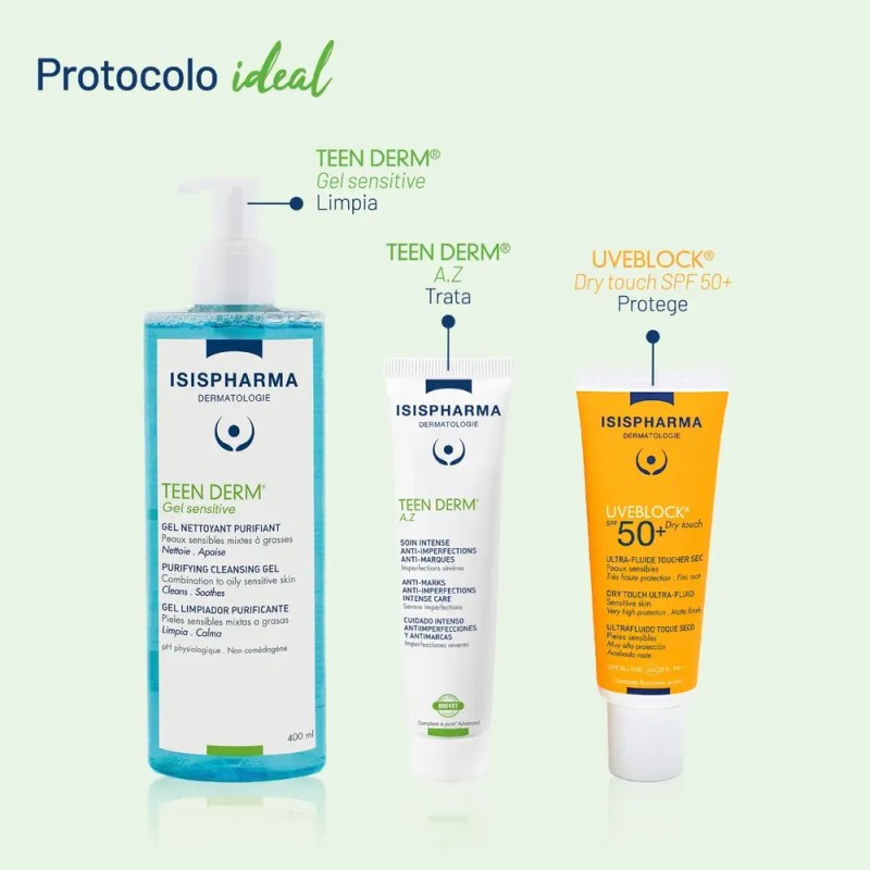 Isispharma Teen Derm Sensitive Gel Limpiador 400 Ml