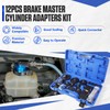 MR CARTOOL Automotive Brake Bleeder Kit 12PCS Master Cylinder Adapters