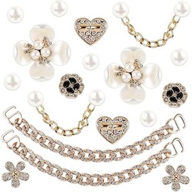 RSYHVG Shoe Charms 18 PCS Crystal Bling Shoe Charms Rhinestone Flower Designer Shoe Decoration Charms Sparkly Aesthetic Shoe Charms for Women Girls Kids Gifts