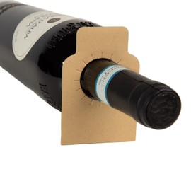 120 PresentFill premium bottle tags, natural, sturdy bottle labels made from 100% recycled kraft paper on E-wave cardboard for labelling and labelling bottles