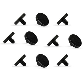 Pierced Owl Set of 10 Black Acrylic Dermal Anchor Retainer Tops 4mm, Metal Free, Allergy Free, Acrylic,Metal