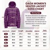 OAOA innovation Womens Heated Jacket with 10000mAh Battery Pack, Dual