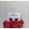 Vineyard Vines Red Thread Wrap Ornament Ball Bow Velvet Earring