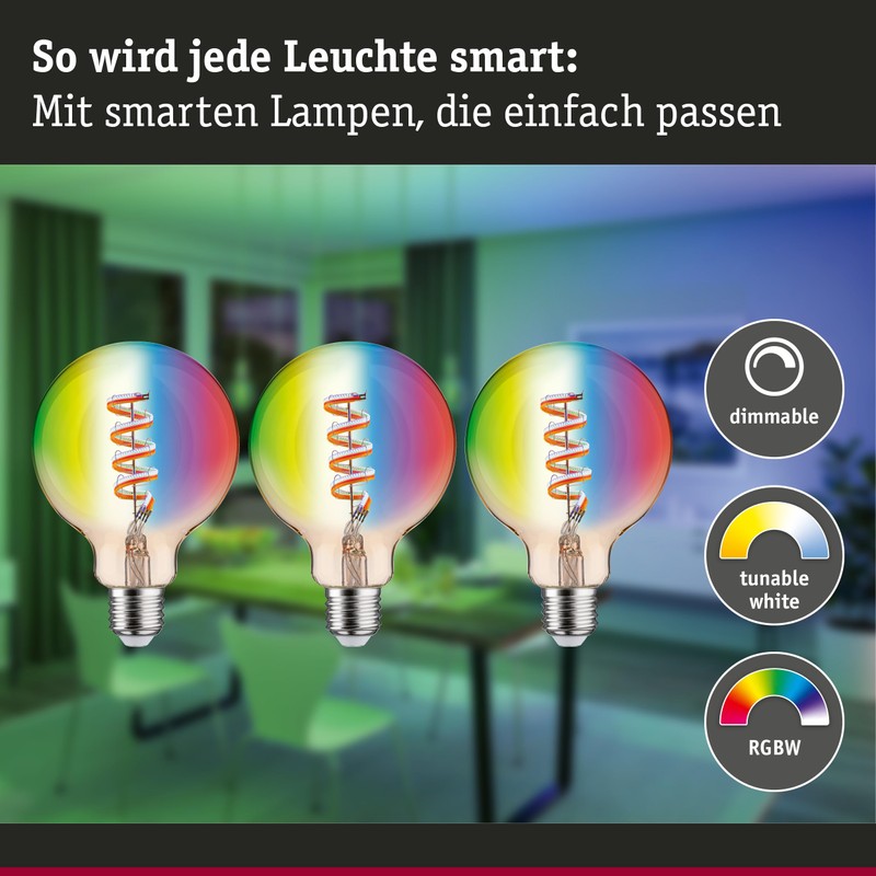 Paulmann 29165 Filament 230V Smart Home Zigbee LED Globe G95