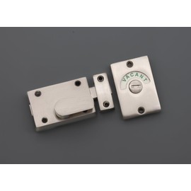 Infinity Decor Chrome or Satin Vacant and Engaged Indicator Bolt - Zinc Bathroom Toilet Privacy Door Lock (Satin Nickel)