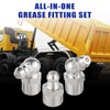108 PCS SAE Hydraulic Grease Fittings Assortment, Grease Nipple Kit