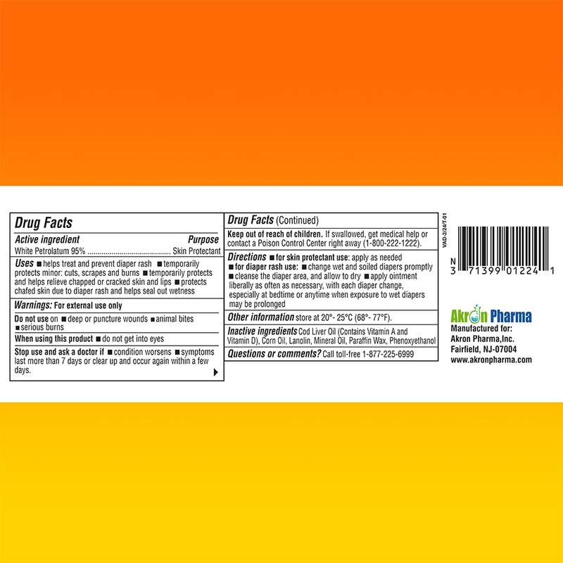 Vitamin A and D Diaper Rash Ointment Prevents & Treats