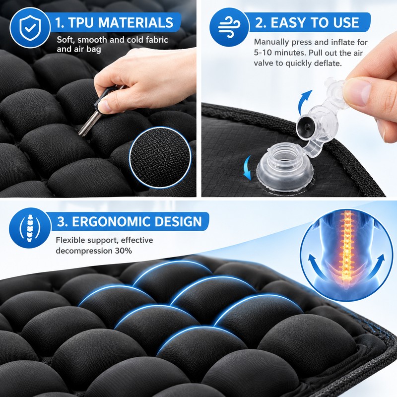 3D Air Cell Seat Cushion for Car, Office and Home