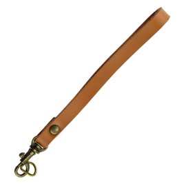 Allzedream Genuine Leather Wristlet Strap Replacement Clutch Purse Key Wrist Lanyard, Camel, Medium