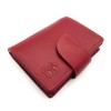 Jockey Club Genuine Leather Security Wallet with RFID Protection, red,
