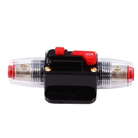 Circuit Breaker, 12 V DC 40 A Circuit Breaker, Fuse Holder for Car Audio Solar Inverter System Protection