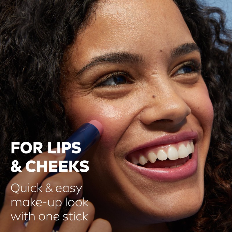 NIVEA Caring Beauty Rose Nude Lip Balm SPF30 (4.8g), 3-in-1