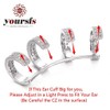 Yoursfs Pendientes de Cuff oreja non-Piercing Cuff Helix Cartílago arete