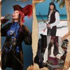 Renaissance Brown Pirate Costume Accessories - Waist Belt, Bandana Headband,