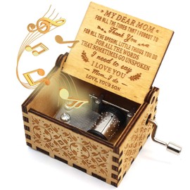 ukebobo Wooden Music Box- You are My Sunshine Music Box, from Son to Mom, Unique Music Box for Mother - 1 Set