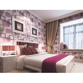 Emoyi Purple Wallpaper Decorative 17.7‘’x78.7'' Self Adhesive Wall Paper Vinyl Film for Counter top Drawer Bedroom Decor Sticker