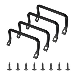 KFZDCG 4 Pcs Side Fixing Handle for Trays, Serving Tray Handles Hardware, Cutting Board Cabinet Hardware Handle Pull for Kitchen(with 8 Screws)