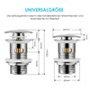 Sink Siphon, Chrome & Black