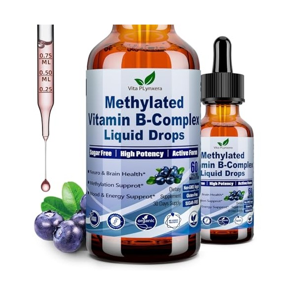 Methylated B Complex Liquid Drop Complete 9-in-1 Methyl B Vitamins