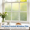 Borskyn Frosted Glass Window Film, Privacy Window Cling UV Blocking,