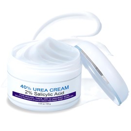 WANJAO Urea Cream 40% with 2% Salicylic Acid 3.05oz, Foot and Hand Cream with Shea Butter, Tea Tree and Aloe Vera for Dry and Cracked Hands and Feet Care-100g