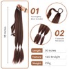 NJCXOLA Braid Extensions Pferdeschwanz Verlängerung mit Haargummi, 100 cm Lang