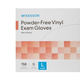 McKesson LARGE McKesson Vinyl Exam Glove Standard Cuff Length