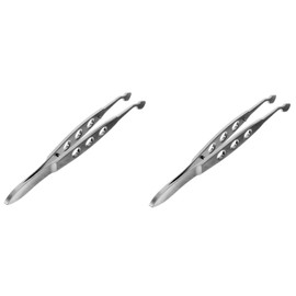 Baluue 2pcs Fine Tipped Tweezers Eyelid Tweezers for Women Metal Meibomian Gland Expressor Beauty Tool for Eye Health