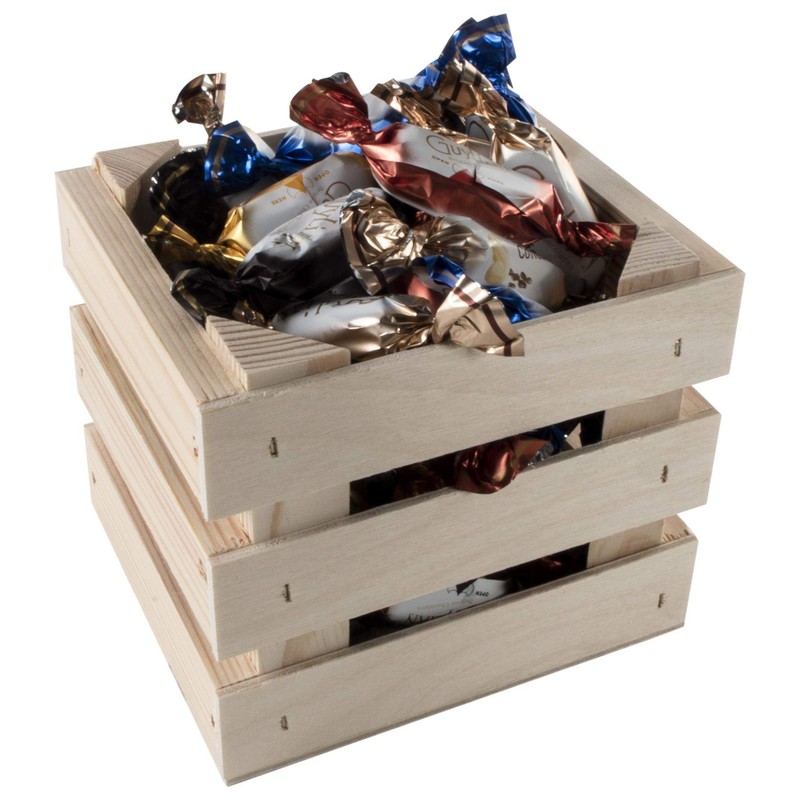 Small Cube Wooden Display Crate | 14 x 12 x