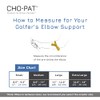 Cho-Pat Black Golfers Elbow Support, X-Large