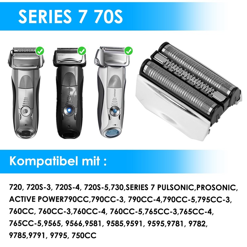 Shaving Head for Braun Series 7 S7 Replacement Head 70S