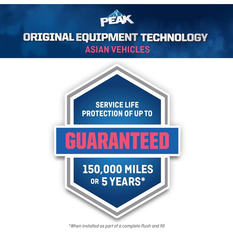 PEAK Original Equipment Technology Antifreeze, Asian Vehicles, Red/pink - 1