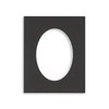 CountryArtHouse Black Acid Free 8x10 Oval Picture Frame Mat with