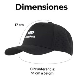BABY GAON Gorra para Hombre y Mujer | Gorra Tipo Beisbolista Ajustable para Senderismo con Visera Curva | Caminata Transpirable Deportes al Aire Libre (Poliéster, Negro)
